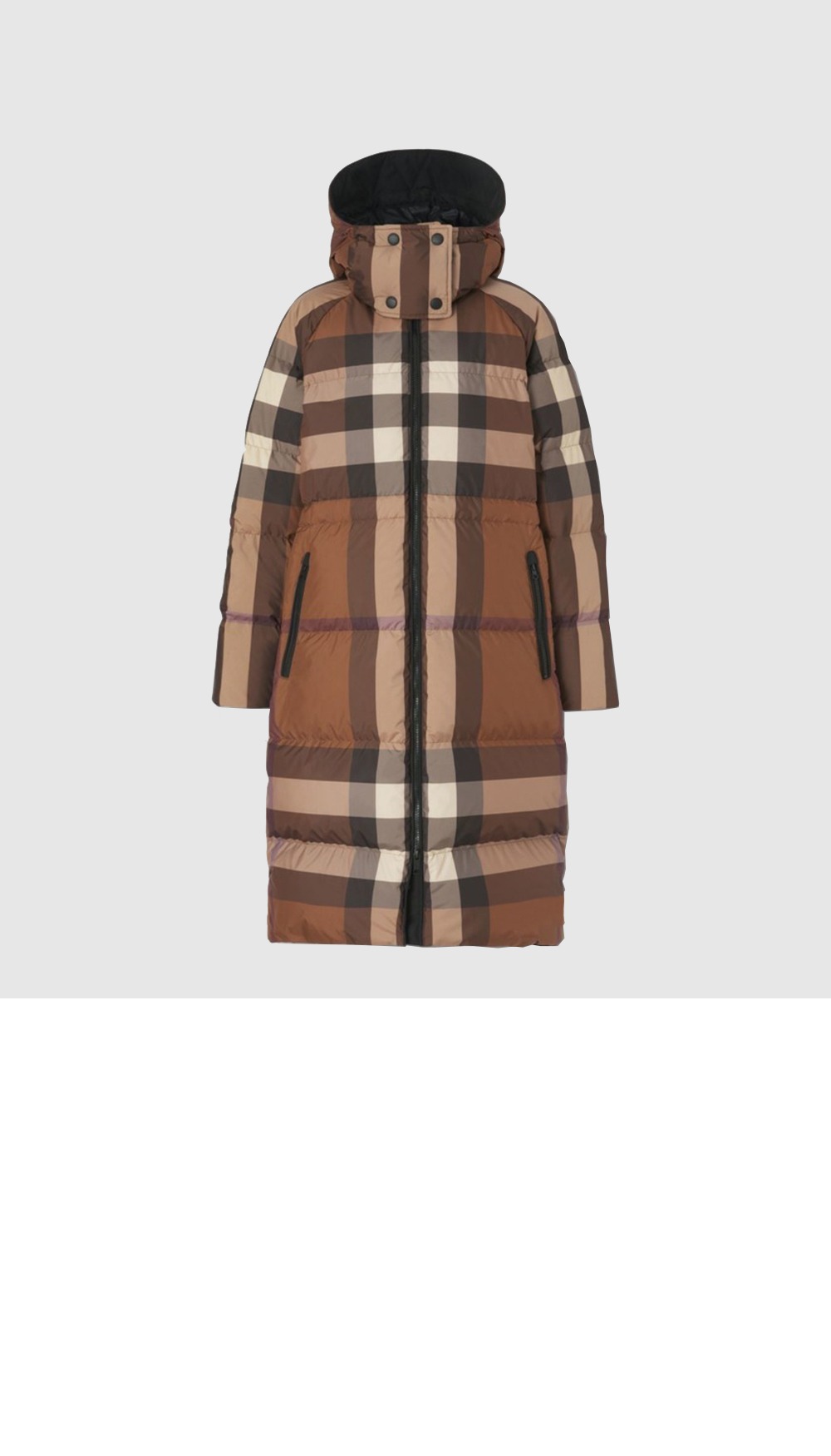 미러급레플리카사이트 | 명품레플리카 전문 쇼핑몰  | 퍼스트원 - 체크 후드 롱 재킷 > 버버리