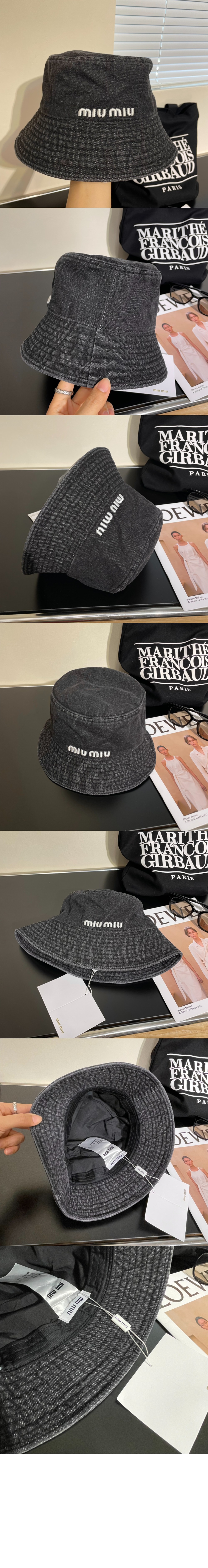 미러급레플리카사이트 | 명품레플리카 전문 쇼핑몰  | 퍼스트원 - 데님 로고 버킷햇 5HC196 > 미우미우