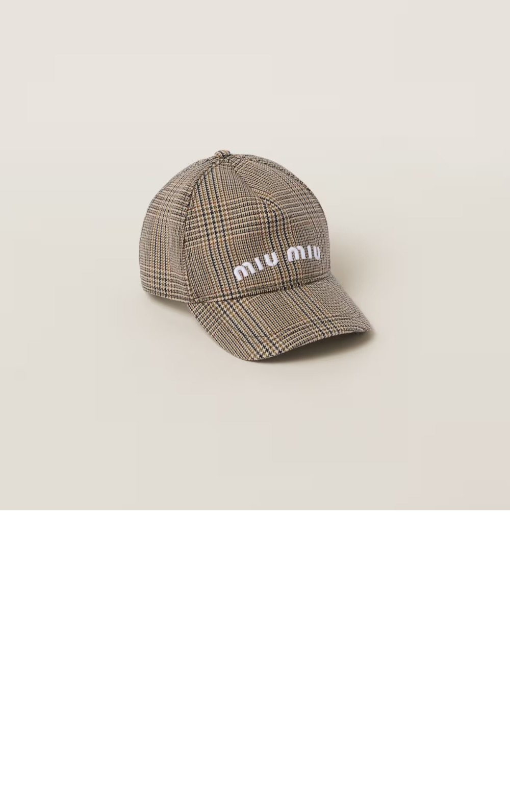 미러급레플리카사이트 | 명품레플리카 전문 쇼핑몰  | 퍼스트원 - 체크 울 베이스볼 캡 5HC179 > 미우미우