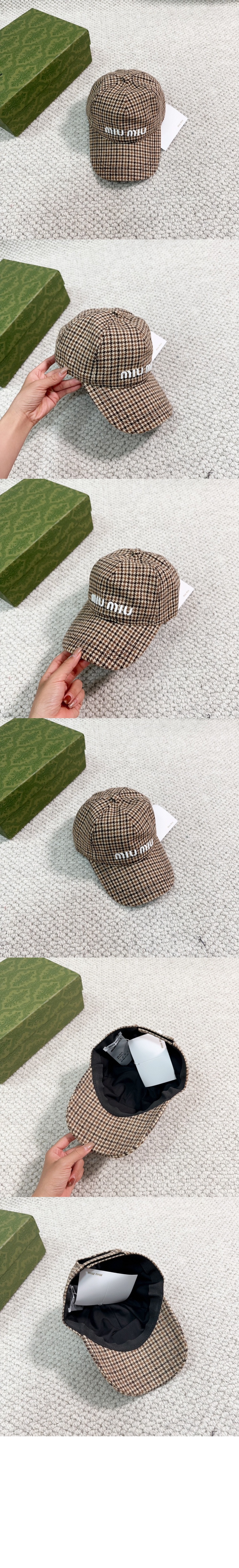 미러급레플리카사이트 | 명품레플리카 전문 쇼핑몰  | 퍼스트원 - 체크 울 베이스볼 캡 5HC179 > 미우미우