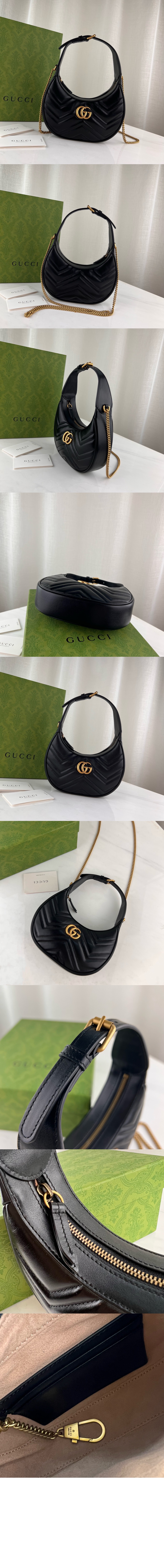 미러급레플리카사이트 | 명품레플리카 전문 쇼핑몰  | 퍼스트원 - 마몽 하프문 쉐입 미니백 699514 > 구찌