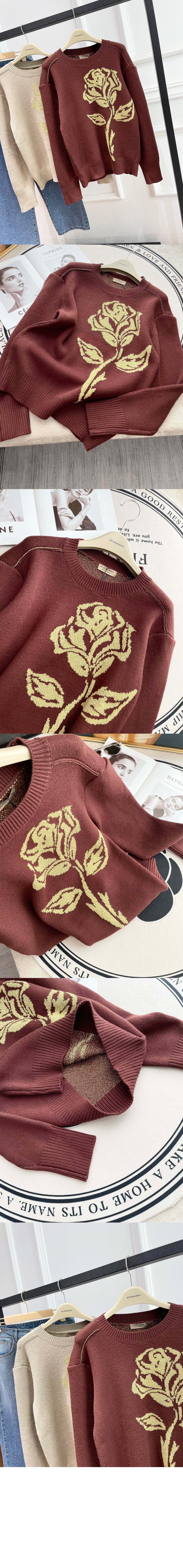 미러급레플리카사이트 | 명품레플리카 전문 쇼핑몰  | 퍼스트원 - 로즈 울 블렌드 스웨터 > 버버리