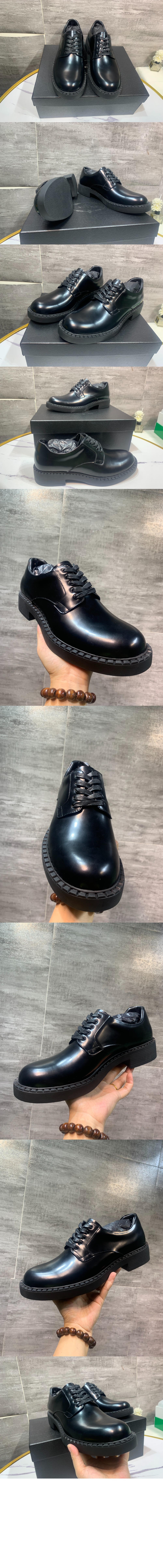 미러급레플리카사이트 | 명품레플리카 전문 쇼핑몰  | 퍼스트원 - 브러시드 레더 더피 슈즈 2EE345 > 프라다