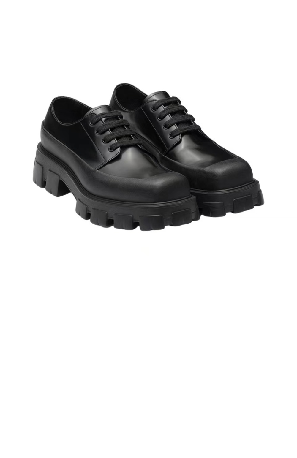 미러급레플리카사이트 | 명품레플리카 전문 쇼핑몰  | 퍼스트원 - 브러시드 가죽 더비 슈즈 2EG411 > 프라다