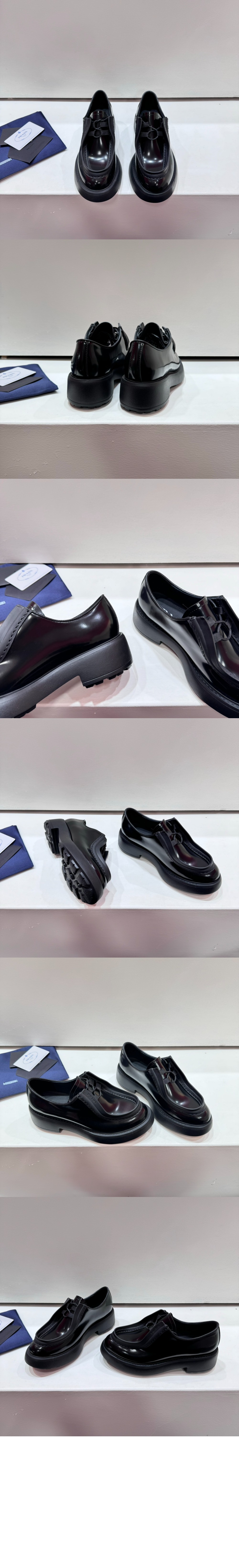 미러급레플리카사이트 | 명품레플리카 전문 쇼핑몰  | 퍼스트원 - 브러쉬드 레이스업 슈즈 1E280N > 프라다