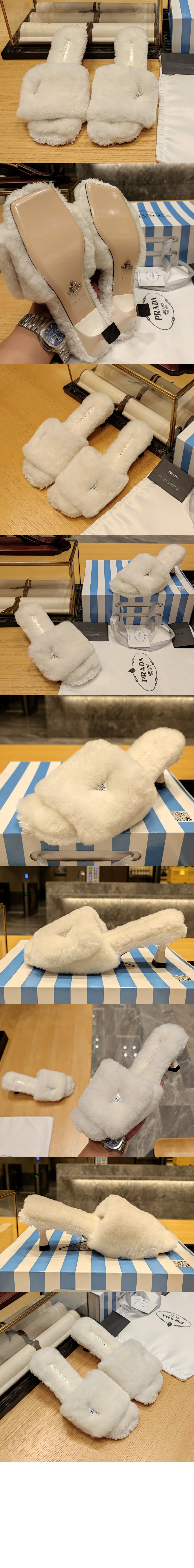 미러급레플리카사이트 | 명품레플리카 전문 쇼핑몰  | 퍼스트원 - 프라다 퍼 슬리퍼 샌들 1XX654 > 신발