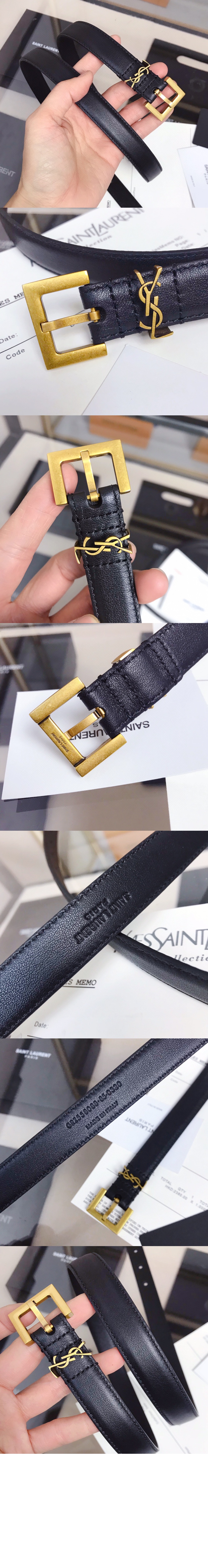 미러급레플리카사이트 | 명품레플리카 전문 쇼핑몰  | 퍼스트원 - 래커 처리된 가죽 소재의  스퀘어 버클 554465 > 생로랑