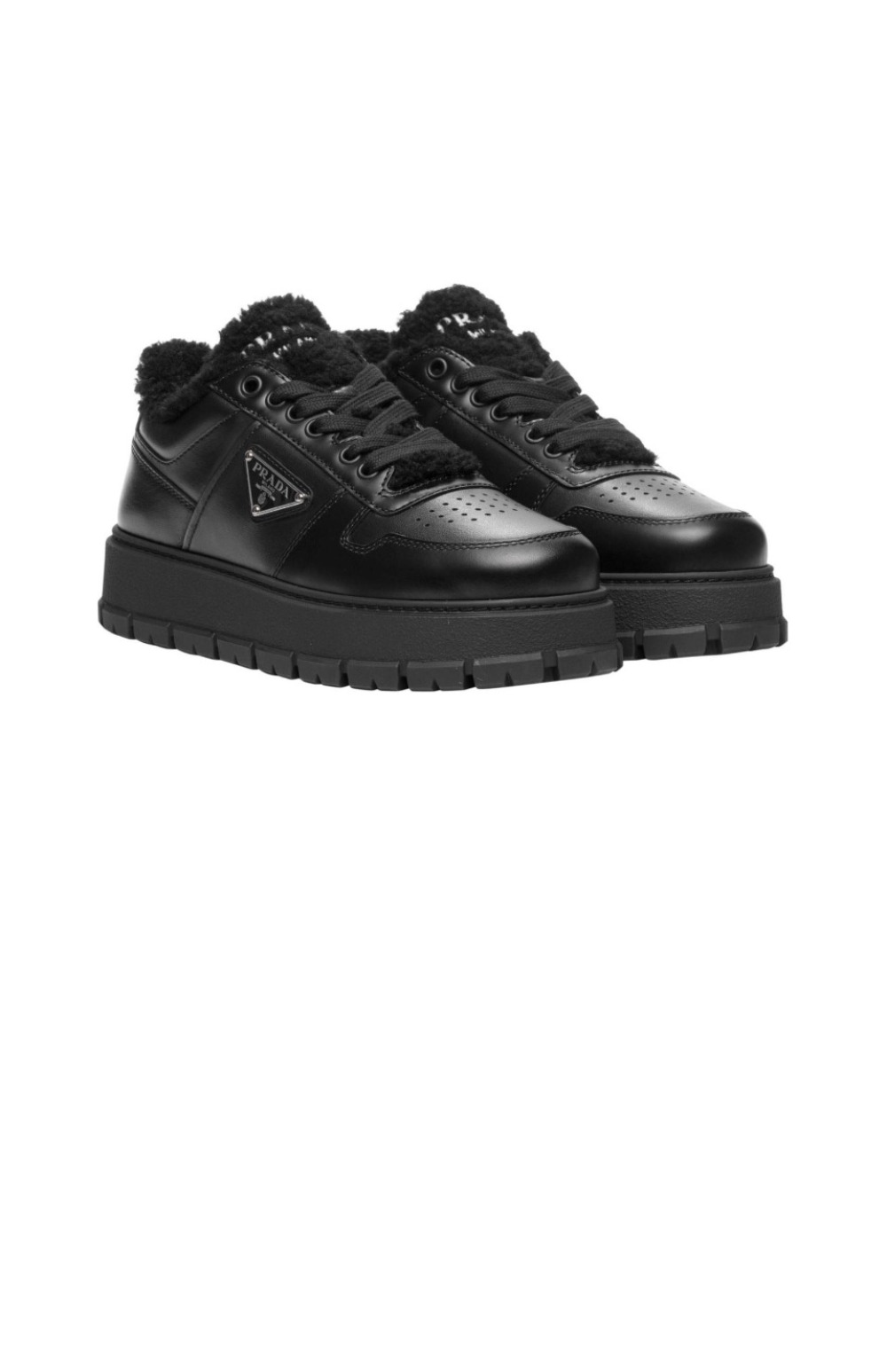 미러급레플리카사이트 | 명품레플리카 전문 쇼핑몰  | 퍼스트원 - 시어링 디테일 레더 스니커즈 1E947M > 프라다