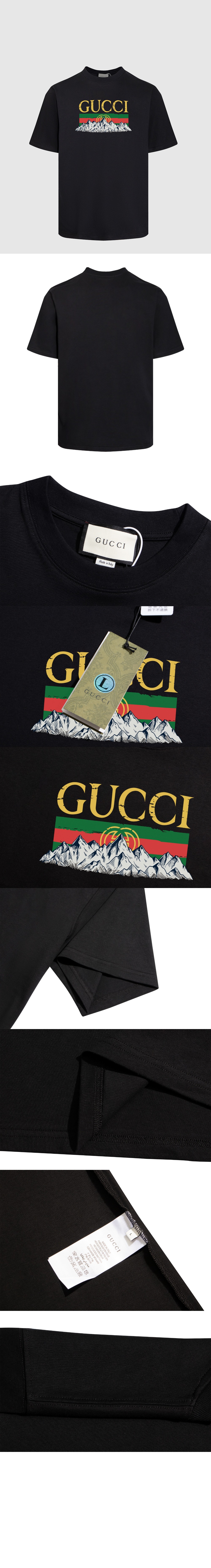 미러급레플리카사이트 | 명품레플리카 전문 쇼핑몰  | 퍼스트원 - 로고 프린트 반팔 > 구찌