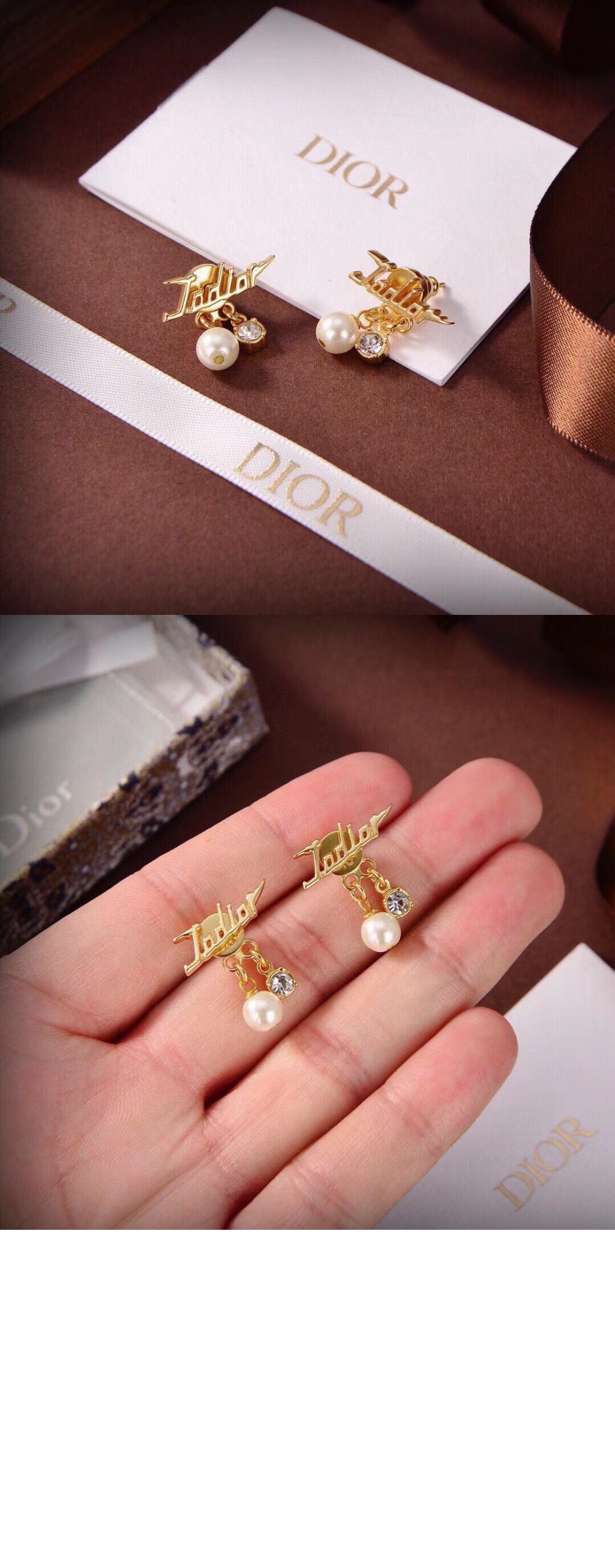 미러급레플리카사이트 | 명품레플리카 전문 쇼핑몰  | 퍼스트원 - 자디올 펄 크리스탈 댕글 이어링 E1580 > 디올
