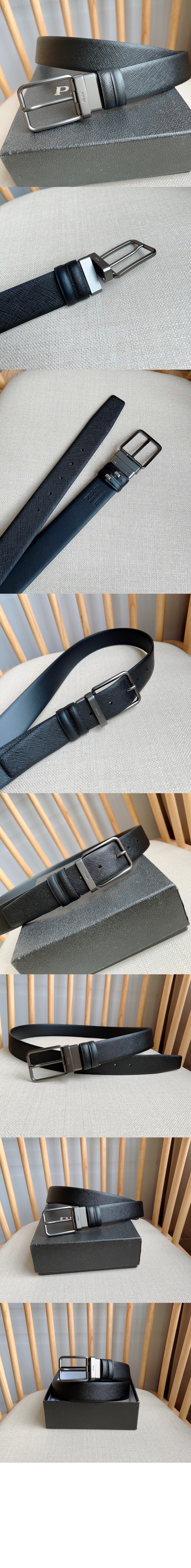 미러급레플리카사이트 | 명품레플리카 전문 쇼핑몰  | 퍼스트원 - 리버서블 사피아노 및 가죽 벨트 2CC123 > 프라다