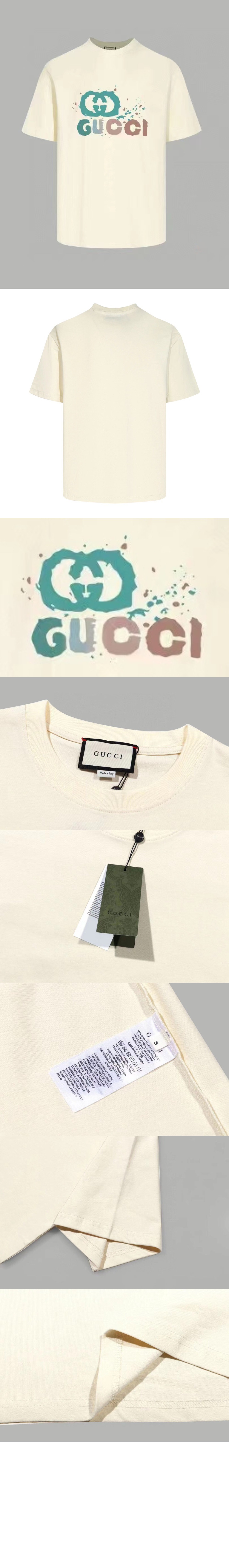 미러급레플리카사이트 | 명품레플리카 전문 쇼핑몰  | 퍼스트원 - 로고 프린트 반팔 > 구찌