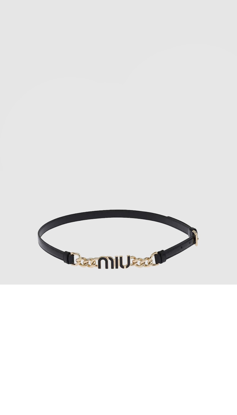 미러급레플리카사이트 | 명품레플리카 전문 쇼핑몰  | 퍼스트원 - 로고 체인 벨트 5CC527 > 미우미우