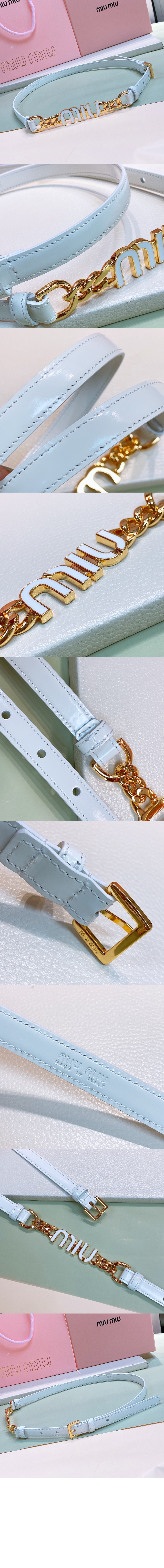 미러급레플리카사이트 | 명품레플리카 전문 쇼핑몰  | 퍼스트원 - 로고 체인 벨트 5CC527 > 미우미우