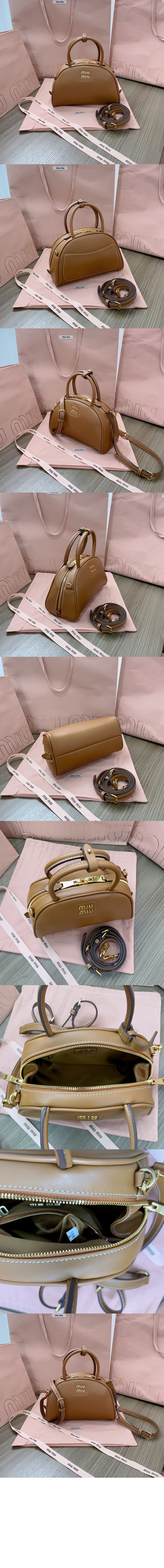 미러급레플리카사이트 | 명품레플리카 전문 쇼핑몰  | 퍼스트원 - 가죽 탑 핸들백 5BB157 > 미우미우