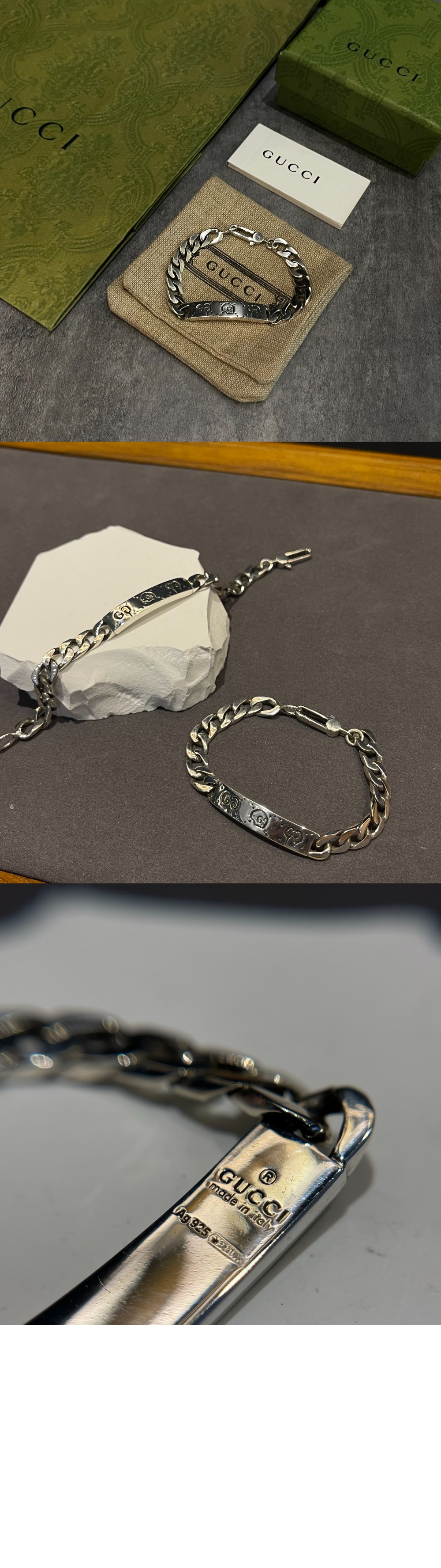 미러급레플리카사이트 | 명품레플리카 전문 쇼핑몰  | 퍼스트원 - 실버 체인 팔찌 455321 > 구찌