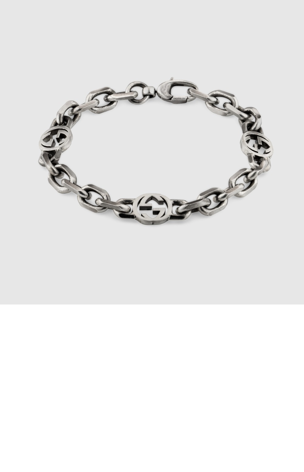 미러급레플리카사이트 | 명품레플리카 전문 쇼핑몰  | 퍼스트원 - 인터로킹 G 디테일의 실버 팔찌 620798 > 구찌