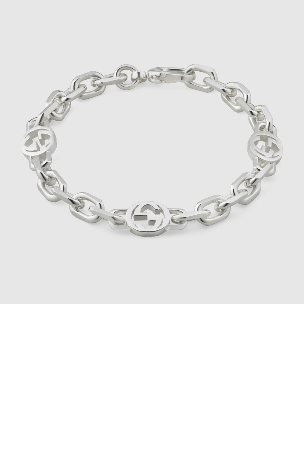 미러급레플리카사이트 | 명품레플리카 전문 쇼핑몰  | 퍼스트원 - 인터로킹 G 디테일의 실버 팔찌 620798 > 구찌
