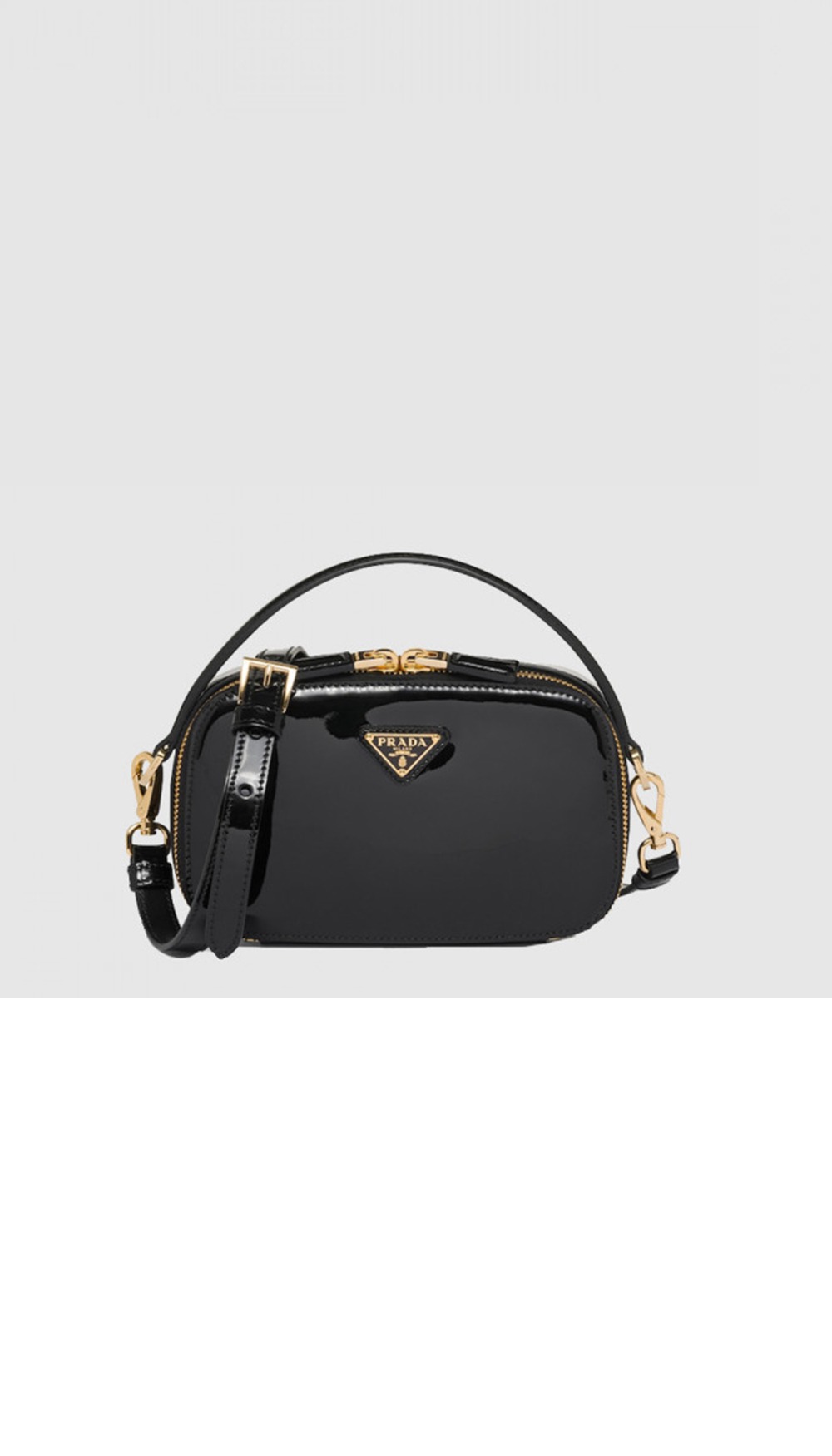 미러급레플리카사이트 | 명품레플리카 전문 쇼핑몰  | 퍼스트원 - 페이턴트 가죽 미니 백 1BH206 > 프라다