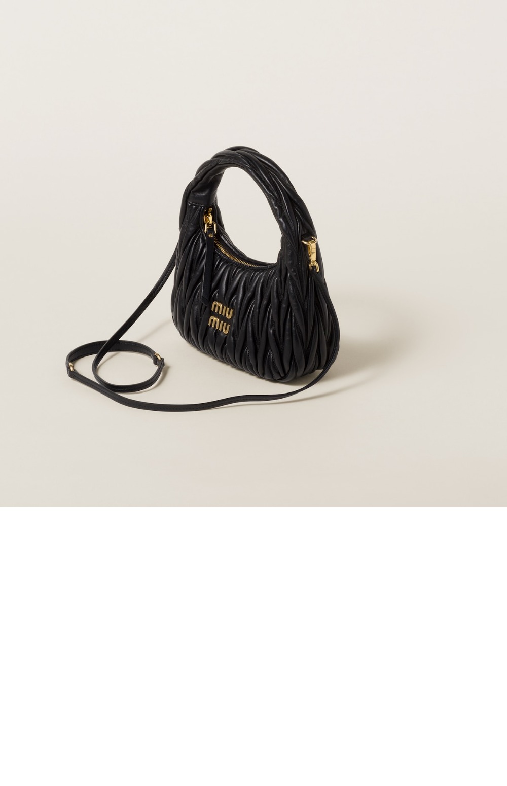 미러급레플리카사이트 | 명품레플리카 전문 쇼핑몰  | 퍼스트원 - 완더 마테라쎄 나파 가죽 호보백 5BC125 > 미우미우