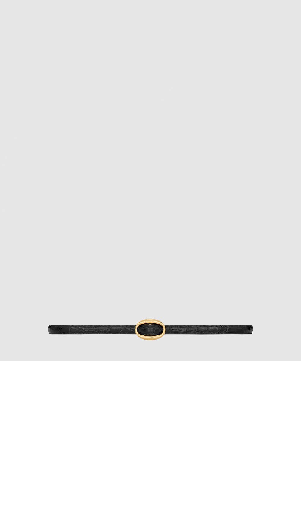 미러급레플리카사이트 | 명품레플리카 전문 쇼핑몰  | 퍼스트원 - 크로커다일 오벌 버클 슬림 벨트 756959 > 생로랑