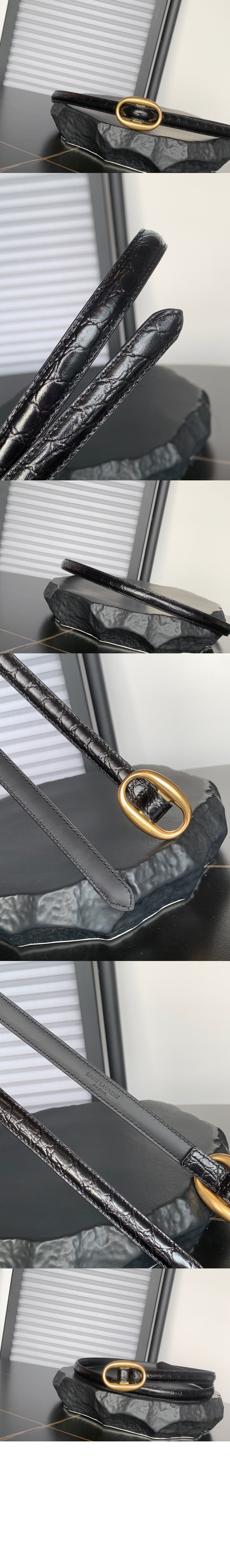 미러급레플리카사이트 | 명품레플리카 전문 쇼핑몰  | 퍼스트원 - 크로커다일 오벌 버클 슬림 벨트 756959 > 생로랑