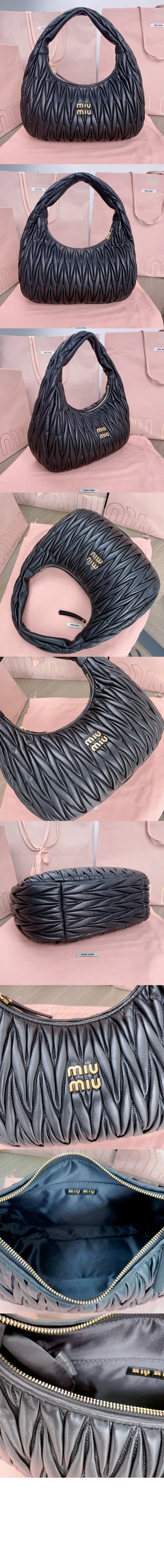 미러급레플리카사이트 | 명품레플리카 전문 쇼핑몰  | 퍼스트원 - 완더 마테라쎄 나파 가죽 호보 백 5BC108 > 미우미우