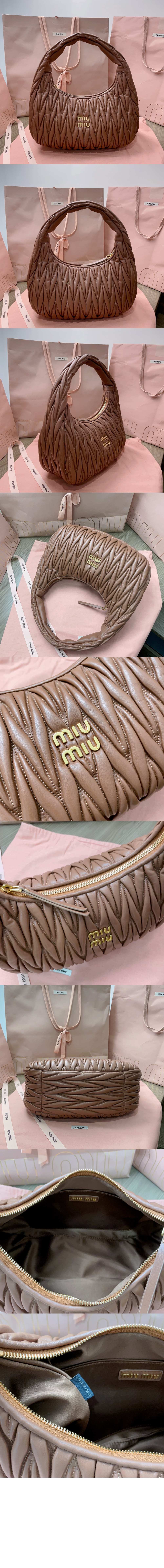 미러급레플리카사이트 | 명품레플리카 전문 쇼핑몰  | 퍼스트원 - 완더 마테라쎄 나파 가죽 호보 백 5BC108 > 미우미우