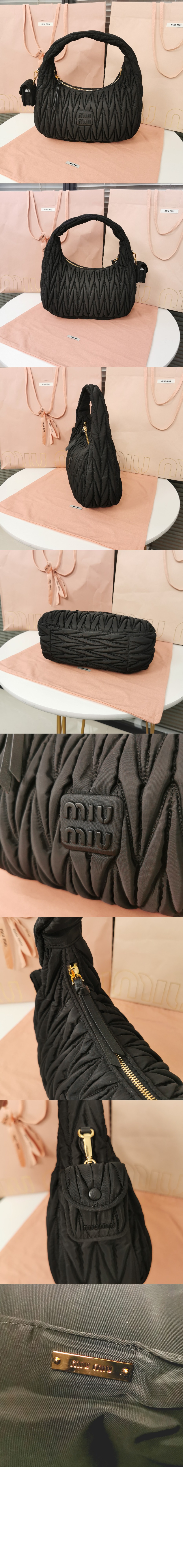 미러급레플리카사이트 | 명품레플리카 전문 쇼핑몰  | 퍼스트원 - 완더 마테라쎄 나파 가죽 호보 백 5BC108 > 미우미우