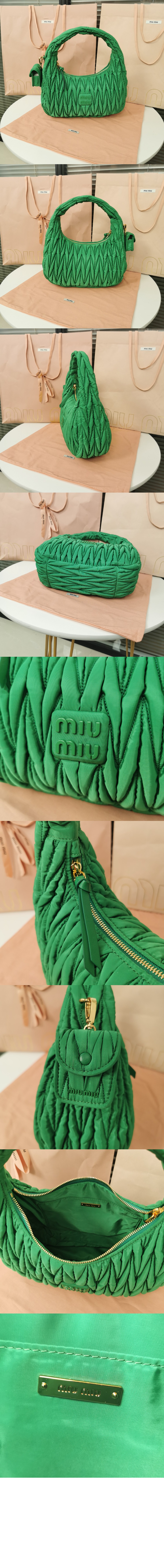 미러급레플리카사이트 | 명품레플리카 전문 쇼핑몰  | 퍼스트원 - 완더 마테라쎄 나파 가죽 호보 백 5BC108 > 미우미우