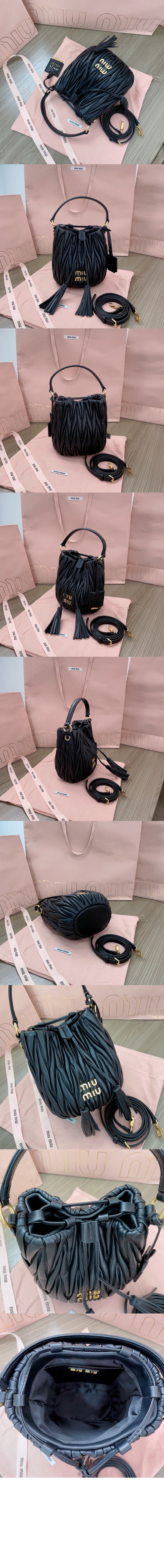 미러급레플리카사이트 | 명품레플리카 전문 쇼핑몰  | 퍼스트원 - 마테라쎄 나파 가죽 버킷백 5BE085 > 미우미우