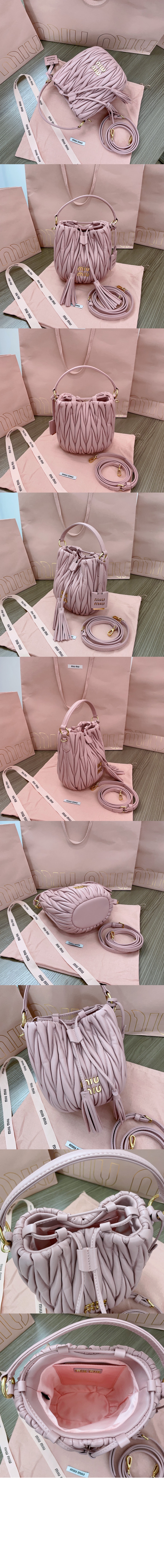 미러급레플리카사이트 | 명품레플리카 전문 쇼핑몰  | 퍼스트원 - 마테라쎄 나파 가죽 버킷백 5BE085 > 미우미우