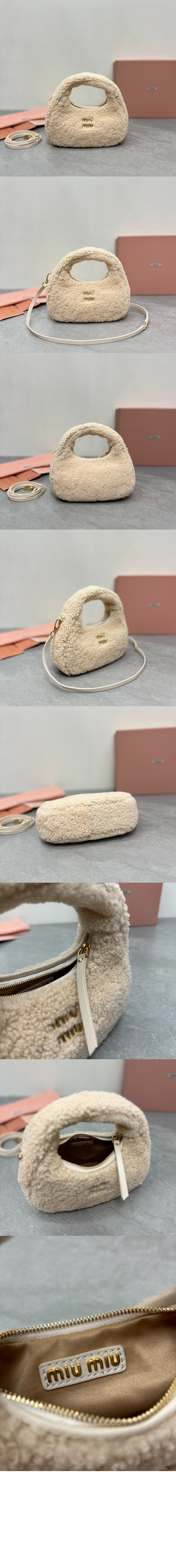 미러급레플리카사이트 | 명품레플리카 전문 쇼핑몰  | 퍼스트원 - 완더 세틴 크리스털 미니 호보 백 5BP078 > 미우미우