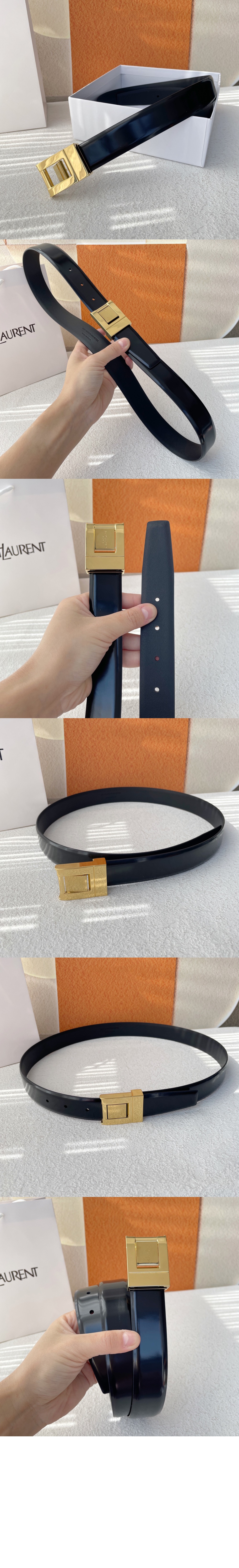 미러급레플리카사이트 | 명품레플리카 전문 쇼핑몰  | 퍼스트원 - 부드러운 가죽 소재의 생 로랑 스퀘어 버클 벨트 733514 > 생로랑