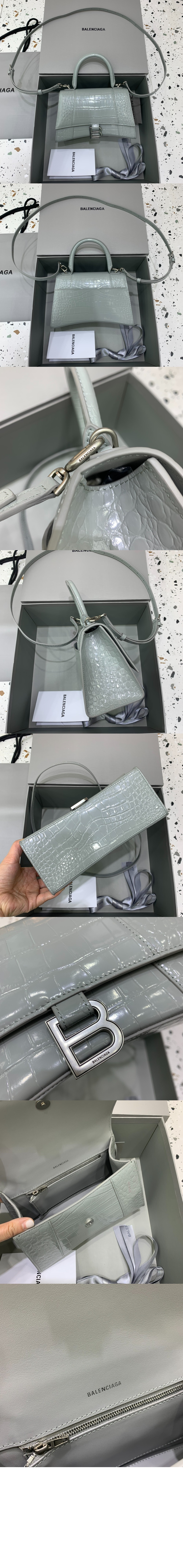 미러급레플리카사이트 | 명품레플리카 전문 쇼핑몰  | 퍼스트원 - 아워글래스 XS 크로커다일 엠보싱 핸드백 화이트 593546 > 발렌시아가