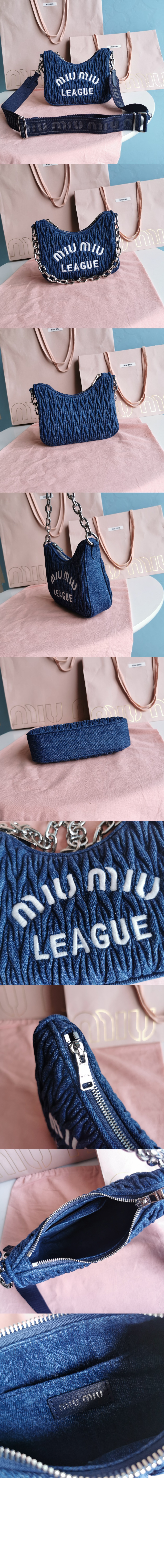 미러급레플리카사이트 | 명품레플리카 전문 쇼핑몰  | 퍼스트원 - 마테라쎄 데님 숄더백 5BH211 > 미우미우