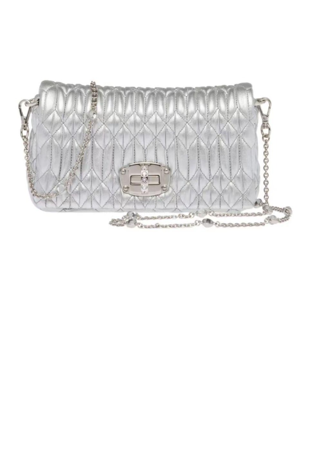 미러급레플리카사이트 | 명품레플리카 전문 쇼핑몰  | 퍼스트원 - 미우 크리스털 나파 가죽 및 크리스털 미니백 5BP079 > 미우미우