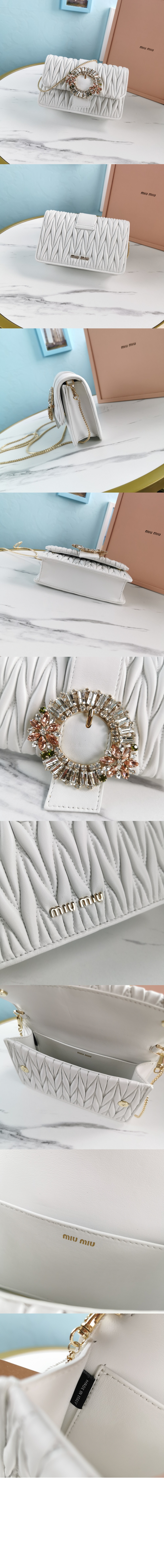 미러급레플리카사이트 | 명품레플리카 전문 쇼핑몰  | 퍼스트원 - 마테라쎄 플라워 미니백 5BH095 > 미우미우