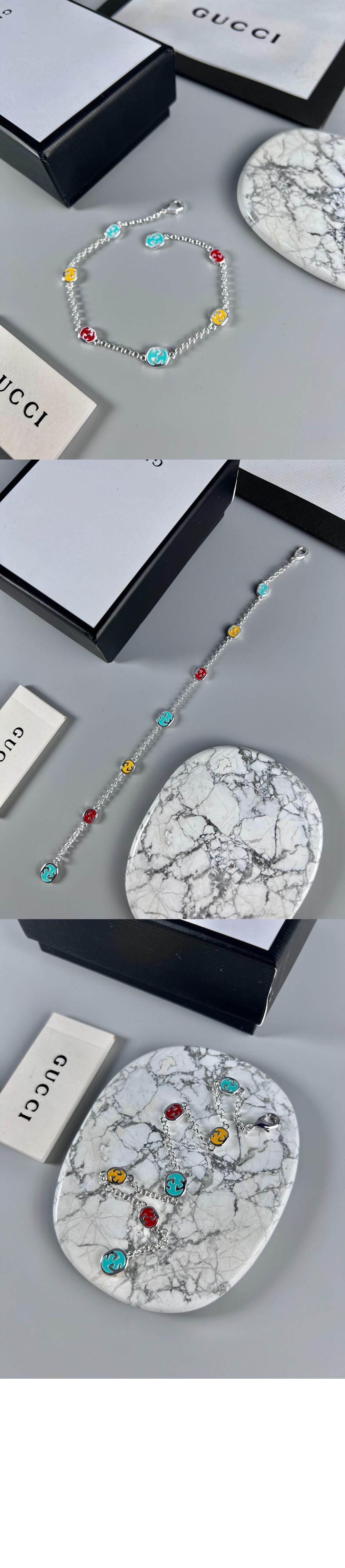 미러급레플리카사이트 | 명품레플리카 전문 쇼핑몰  | 퍼스트원 - 멀티컬러 에나멜 인터로킹 G 팔찌 728951 > 구찌