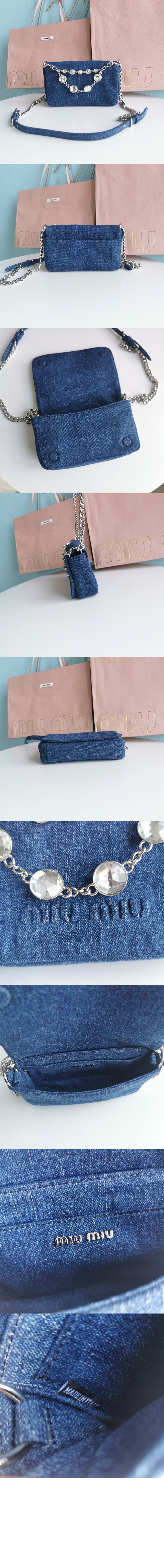 미러급레플리카사이트 | 명품레플리카 전문 쇼핑몰  | 퍼스트원 - 데님 크리스탈 숄더백 5BD223 > 미우미우