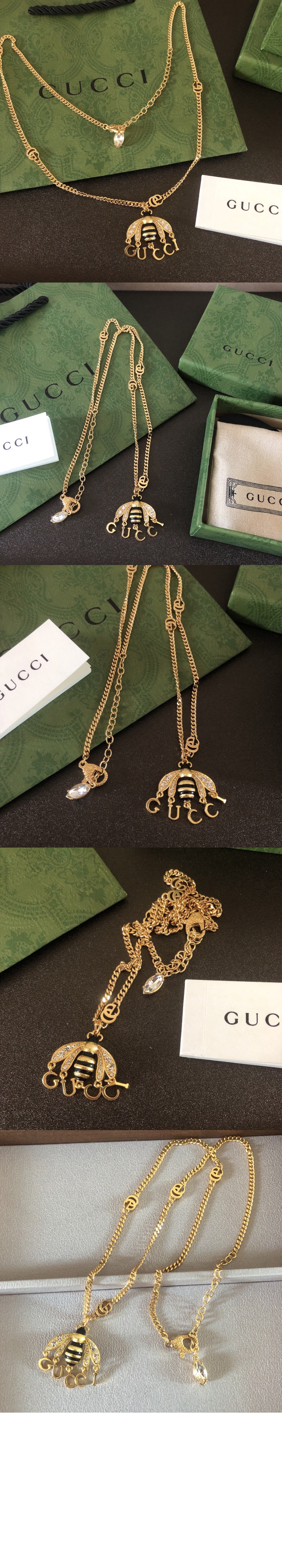 미러급레플리카사이트 | 명품레플리카 전문 쇼핑몰  | 퍼스트원 - 체인 벌 펜던트 목걸이 679011 > 구찌