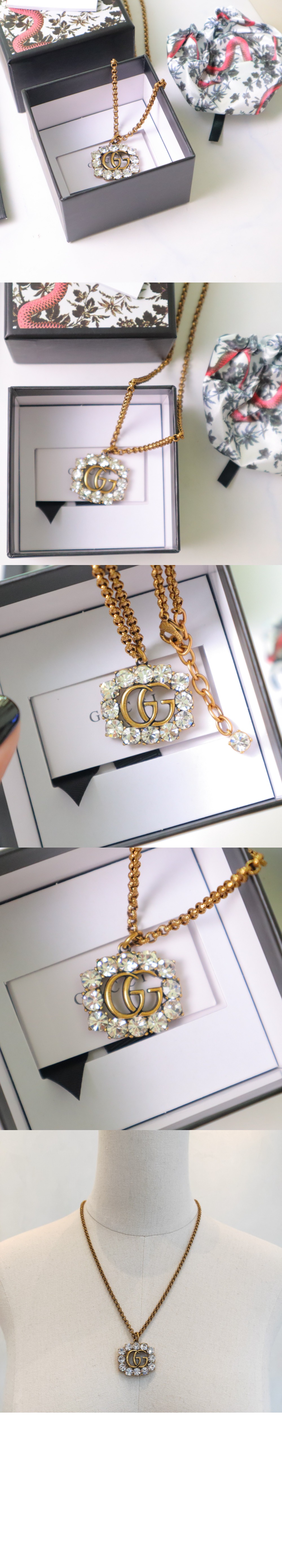 미러급레플리카사이트 | 명품레플리카 전문 쇼핑몰  | 퍼스트원 - 크리스탈 GG 목걸이 645675 > 구찌