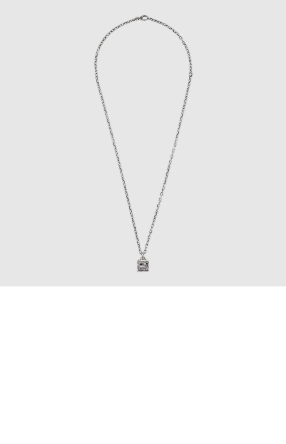 미러급레플리카사이트 | 명품레플리카 전문 쇼핑몰  | 퍼스트원 - 스퀘어 G 십자가 장식의 실버 목걸이 55276 > 구찌