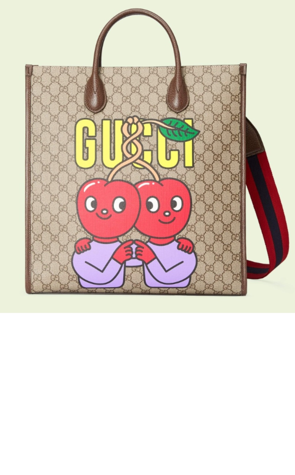 미러급레플리카사이트 | 명품레플리카 전문 쇼핑몰  | 퍼스트원 - 체리 프린트 미듐 토트백 703264 > 구찌