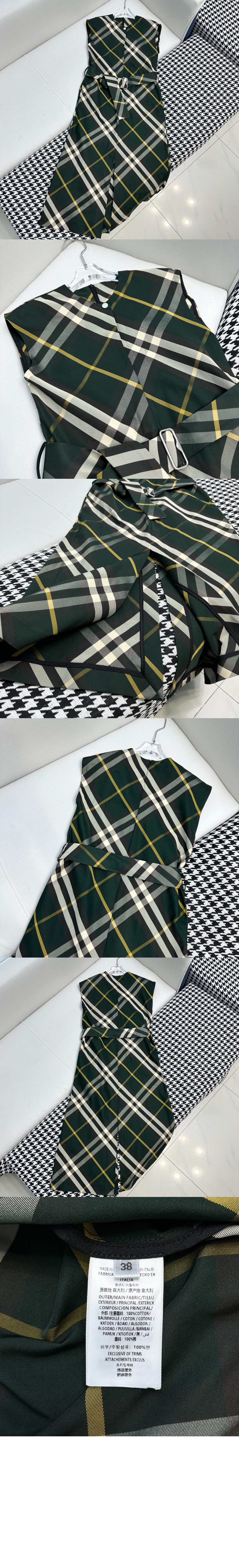 미러급레플리카사이트 | 명품레플리카 전문 쇼핑몰  | 퍼스트원 - 로고 체크 원피스 > 버버리