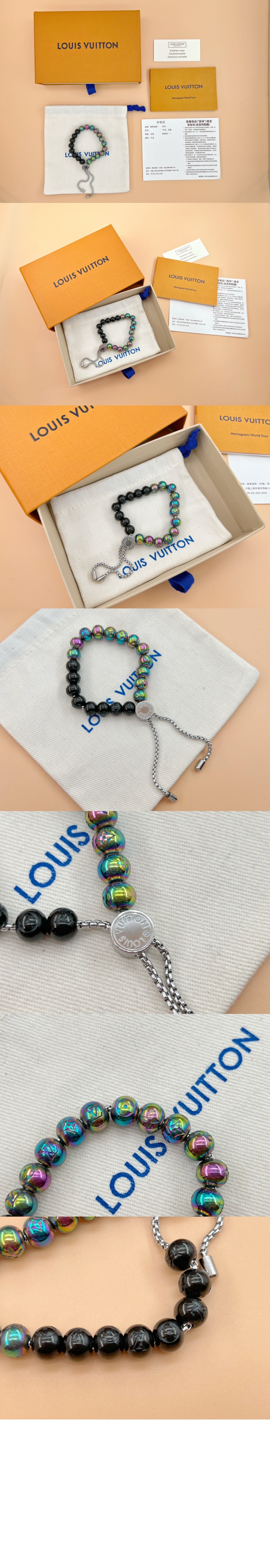 미러급레플리카사이트 | 명품레플리카 전문 쇼핑몰  | 퍼스트원 - 멀티컬러 레인보우 펄 모노그램 팔찌 M68247 > 루이비통