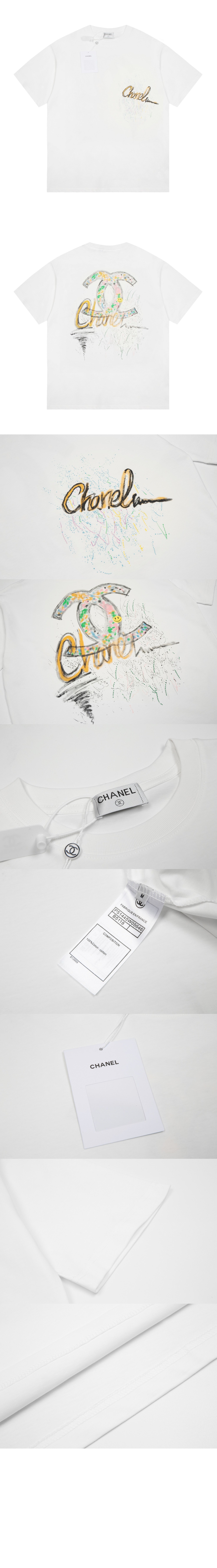 미러급레플리카사이트 | 명품레플리카 전문 쇼핑몰  | 퍼스트원 - 로고 프린트 반팔 > 샤넬