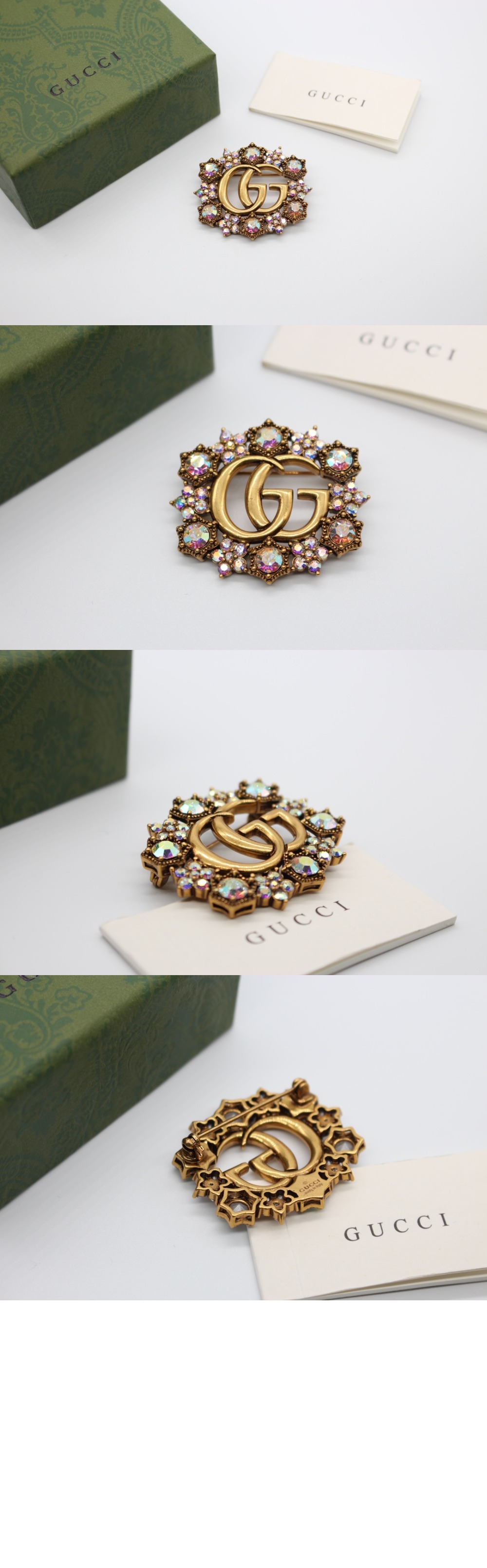 미러급레플리카사이트 | 명품레플리카 전문 쇼핑몰  | 퍼스트원 - 더블  G 크리스탈 장식 브로치 753794 > 구찌