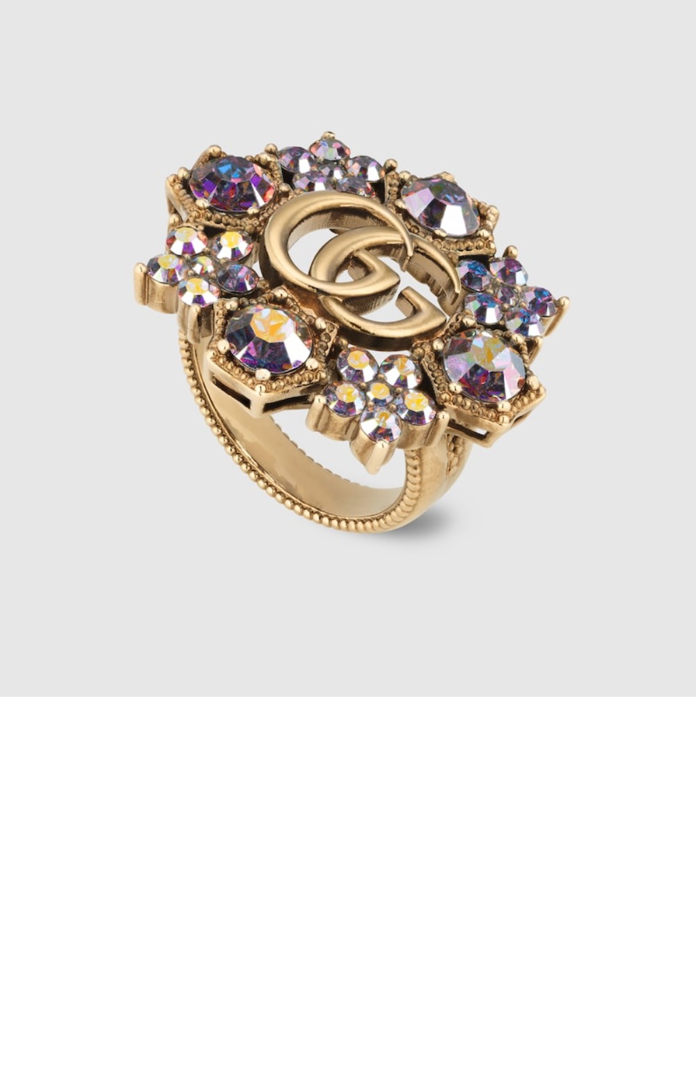 미러급레플리카사이트 | 명품레플리카 전문 쇼핑몰  | 퍼스트원 - 더블 G 크리스털 플라워 반지 753792 > 구찌