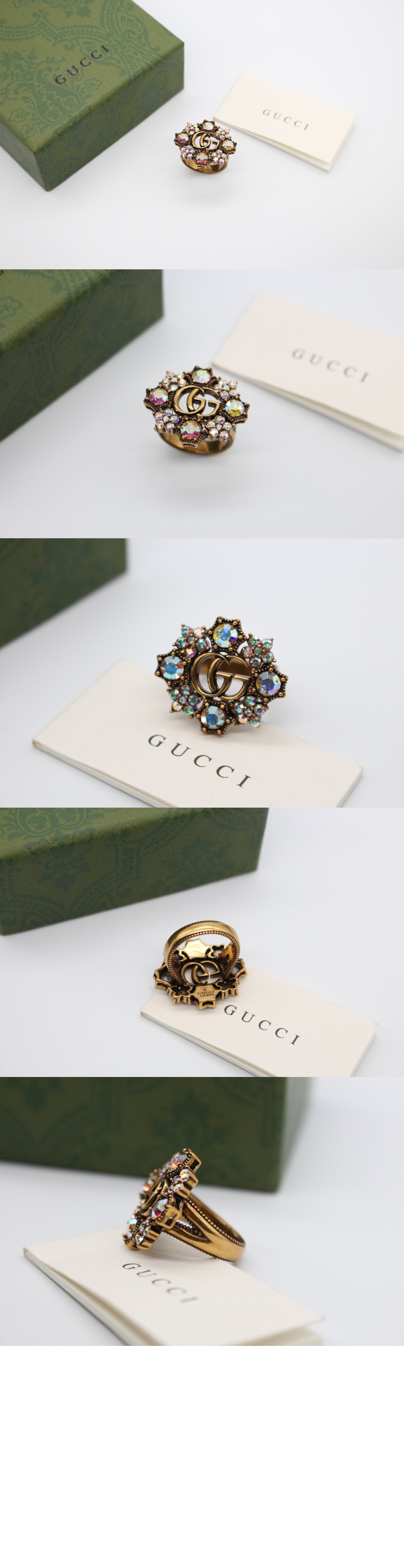 미러급레플리카사이트 | 명품레플리카 전문 쇼핑몰  | 퍼스트원 - 더블 G 크리스털 플라워 반지 753792 > 구찌